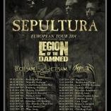 Sepultura, Flotsam & Jetsam, Legion of the Damned og Mortillery